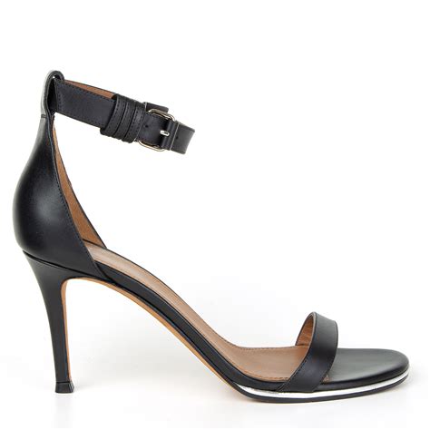 givenchy nadia sandals in black leather|Givenchy Nadia Ankle Strap Sandals in Black Leather.